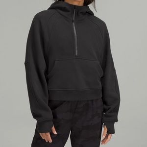 Black Lululemon half zip scuba hoodie